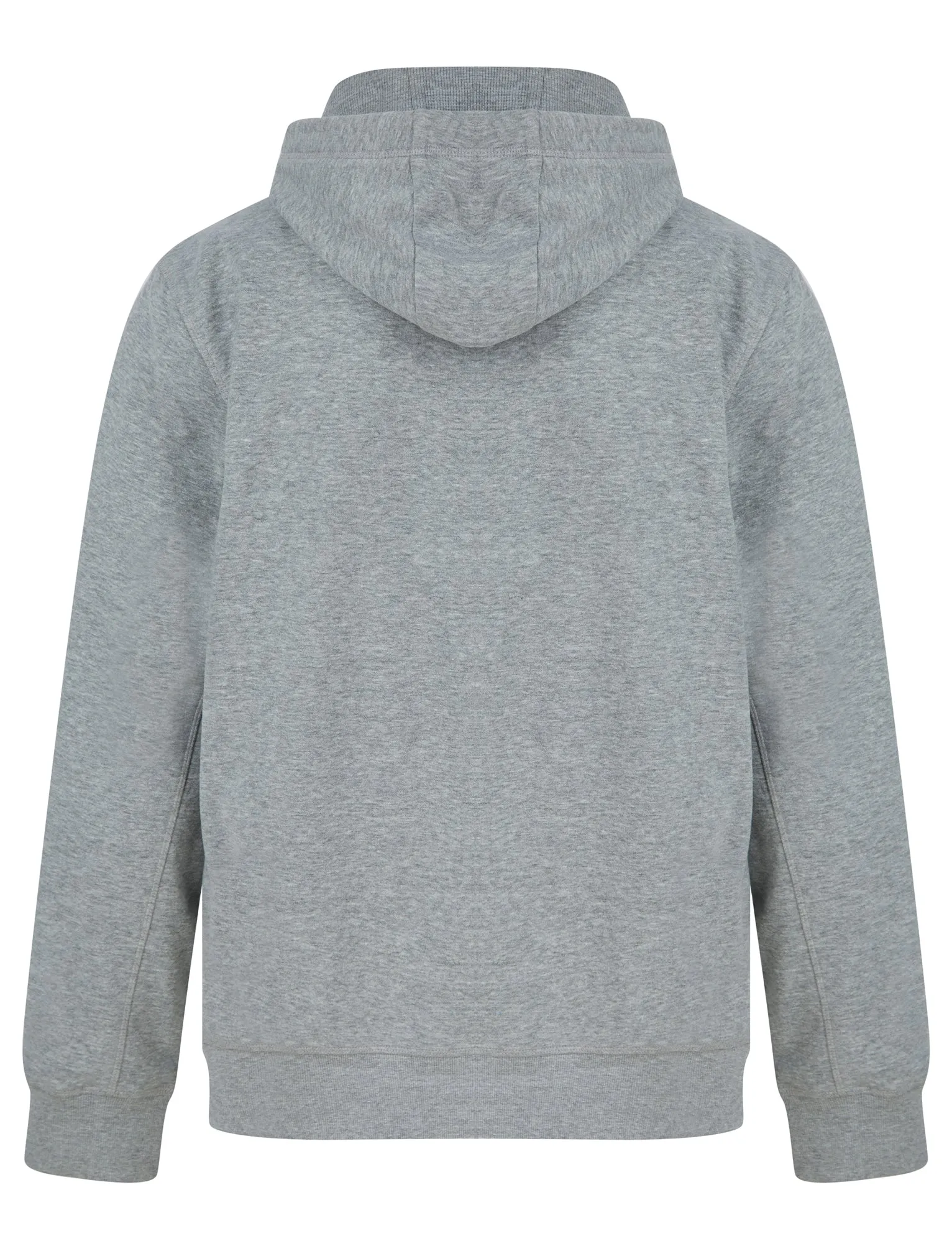 Bluesy Motif Brushback Fleece Pullover Hoodie in Light Grey Marl - Tokyo Laundry