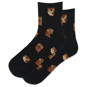 HOTSOX Women's Owl Quarter Ankle Sock