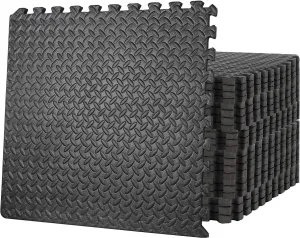 ZENY™ Exercise Mat w/EVA Foam Interlocking Tiles & Edge Pieces 96 Sq.Ft